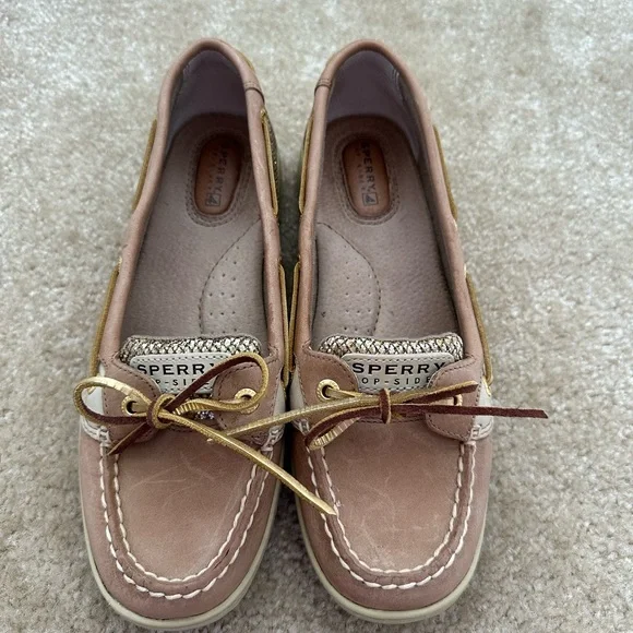 Women’s Sperry Topsiders Leather and Gold - Picture 2 of 6